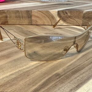 Gold-Toned Designer Chanel Sunglasses